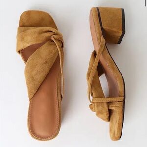 Lenni Camel Suede High Heel Sandals